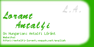 lorant antalfi business card