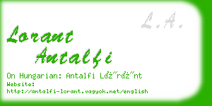 lorant antalfi business card